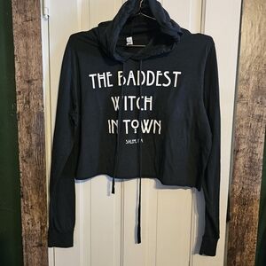 Lightweight Oversized "Baddest Witch In Town Salem, MA" Hoodie